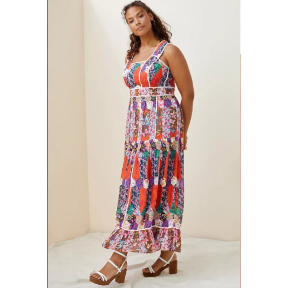 NWT Anthropologie Bhanuni by Jyoti Square Neck Maxi Dress - Size 0